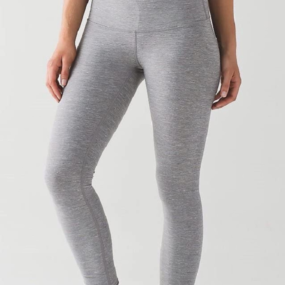 Lululemon Wunder Under Grey Crop Leggings size 4